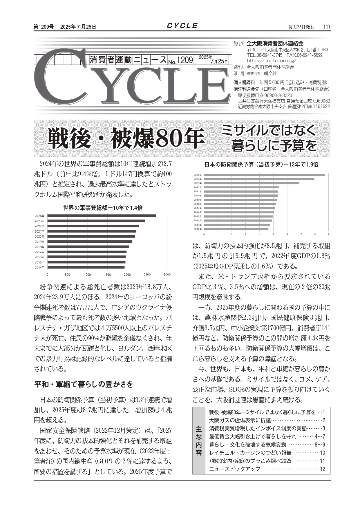 機関紙CYCLE（7/25）